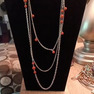Paparazzi Orange Multi-Strand Necklace